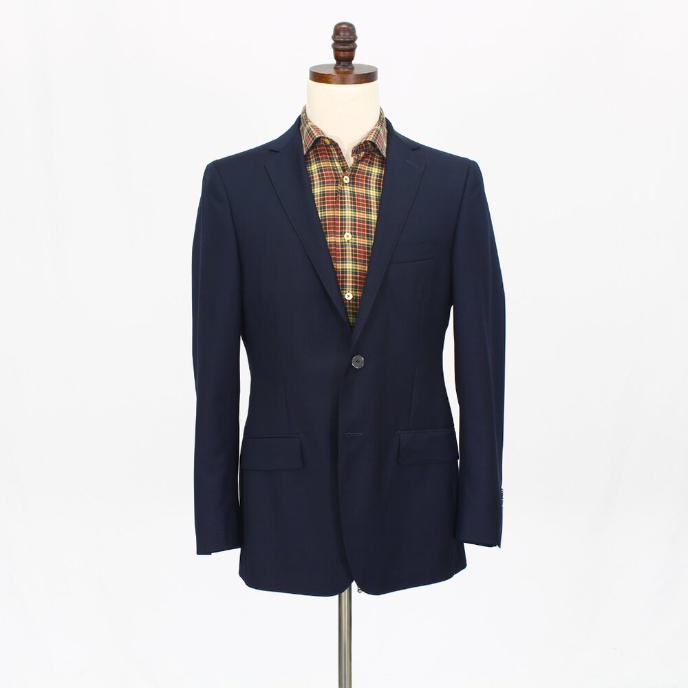 DKNY 40R Navy Blazer Sport Coat Jacket 2-Button Solid T975